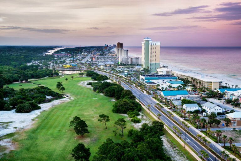 golf course, beach road, Panama City Beach