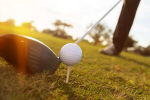 A person enjoying 30A Golf Courses.
