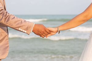 A man and a woman enjoying 30A Wedding Venues.